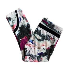 Lululemon Marbled Pink Gray White Tye Dye Leggings Size 6